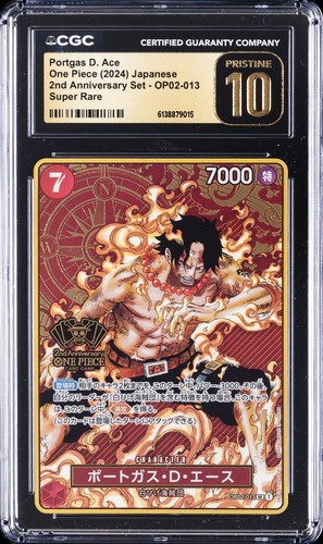 2024 ONE PIECE JAPANESE 2ND ANNIVERSARY SET PORTGAS D. ACE CGC 10 PRISTINE