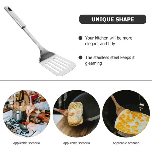 Metal Cooking Spatula Stainless Steel Spoon Utensils for Kitchen Use Set - Picture 6 of 12