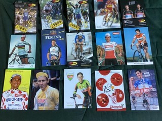 CYCLISME 15 Cartes Divers coureurs ANQUETIL MONSERE VAN AERT BOONEN VIRENQUE