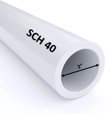 VENTRAL PVC Pipe Sch40 3 Inch 3.0 White Custom Length