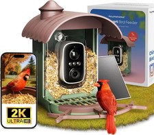 Smart Bird Feeder With Camera Solar Powered Two-Way Audio-Dual Lens