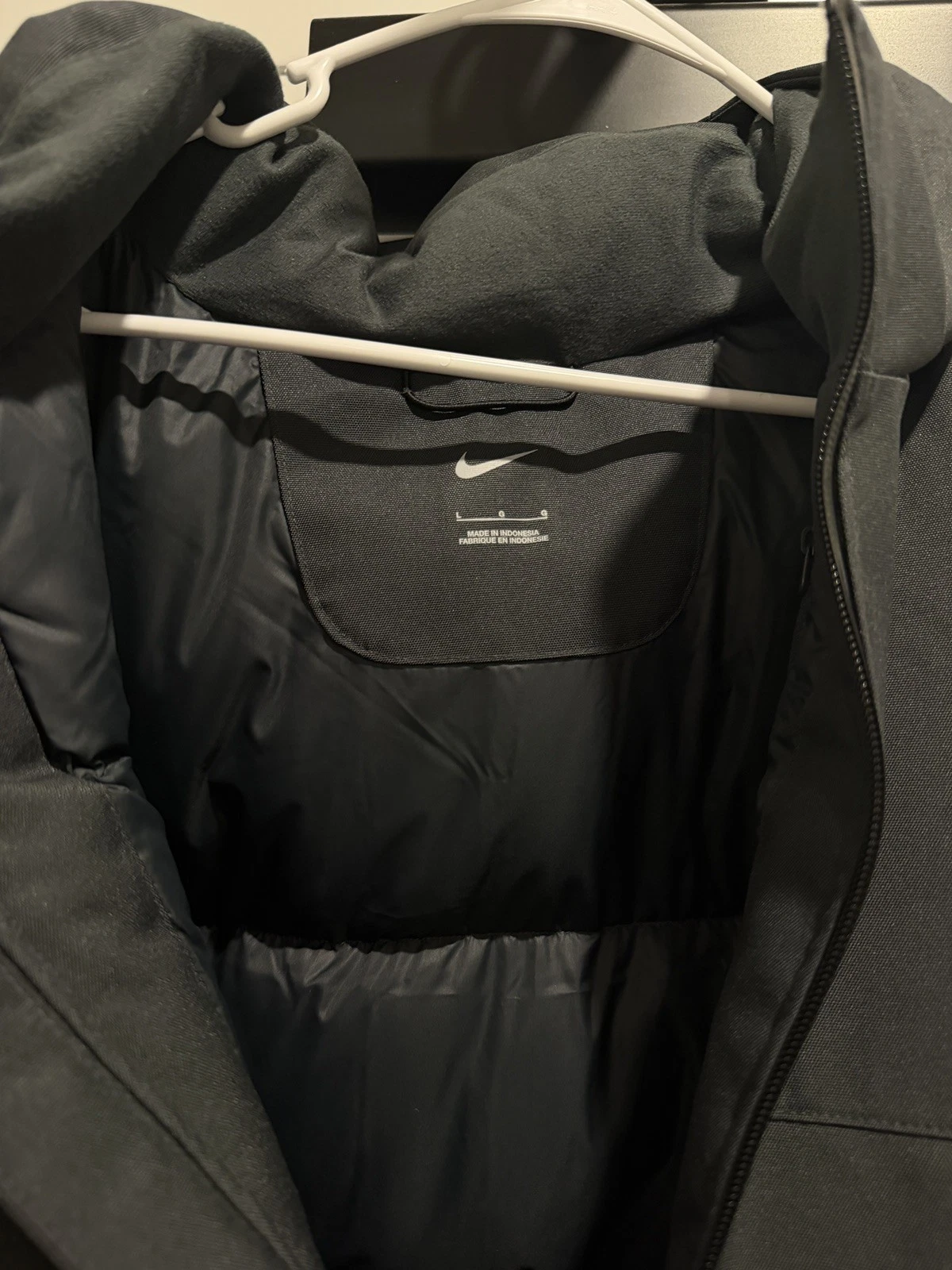 Nike 550 Down Parka Size L Dark Gray Puffer Winter Jacket - product detail image 3