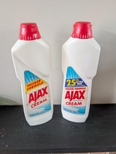 2 Vintage Sahnereiniger Ajax Flasche - voll - Sammlerstück oder Requisiten