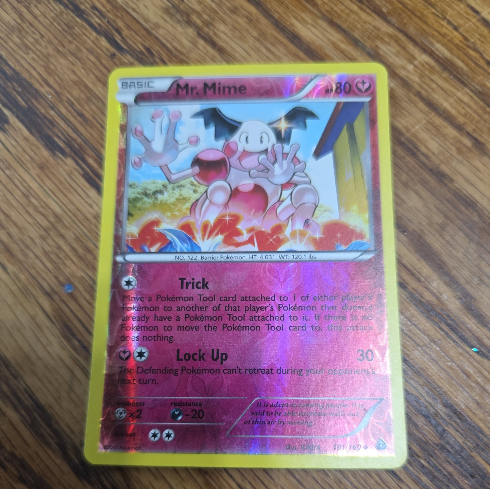Mr. Mime 101/160 Uncommon Primal Clash Pokemon Reverse Holo NM
