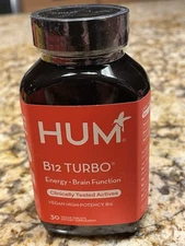 HUM B12 Turbo Energy Support Supplements - 30 Tablets 30 Day Supply  EXP 6/26
