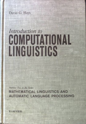 Introduction to Computational Linguistics; Mathematical Linguistics and automati