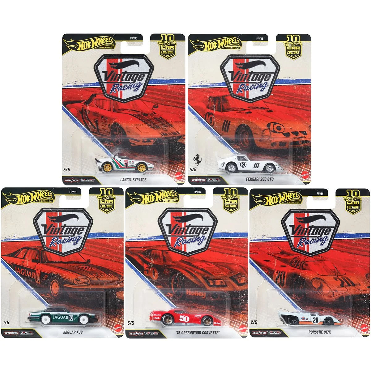 Hot Wheels Car Culture 2026 Vintage Racing Vehicle (set of 5) IN STOCK!