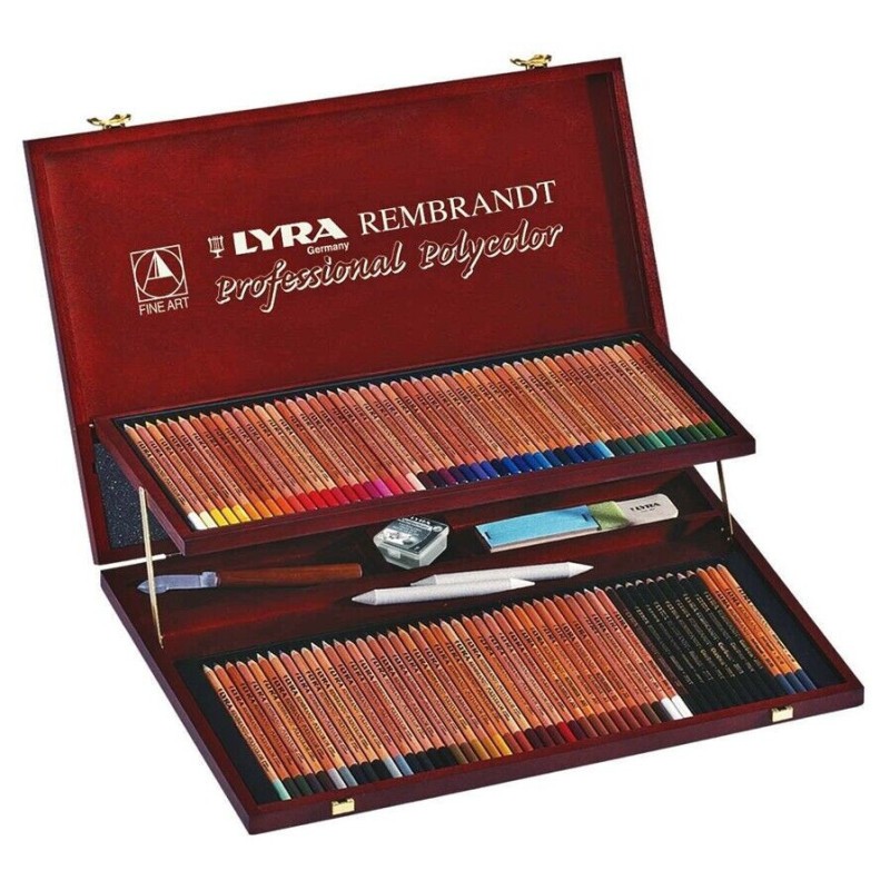 Crayons de couleur Rembrandt beaux-arts anti-casse avec accessoires de dessin