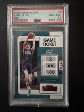 2021-22 Panini Contenders LaMelo Ball #6 Game Ticket Red  8.5 Hornets NBA MVP