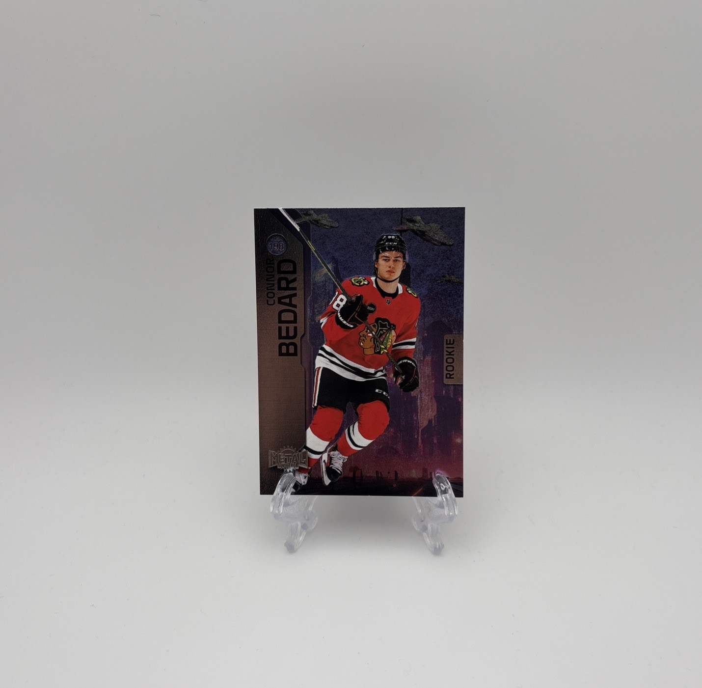2023-24 Skybox Metal Universe - Rookie Connor Bedard #198 Chicago Blackhawks