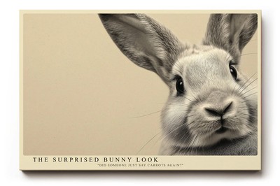 Paul Sinus Wandbild The Surprised Bunny Look Playful Expression of Nature and