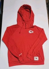 Mitchell  Ness Throwbacks NFL Kansas City Chiefs Red Hoodie Women Size MEDIUM