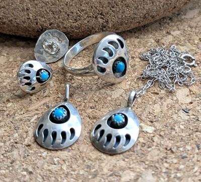 Vintage Schmuck Konvolut Navajo Sterling Silber Native American Indianerschmuck