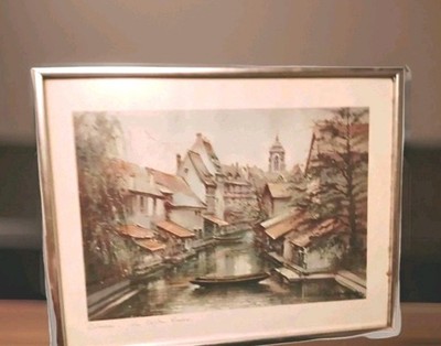 Maurice Legendre( Colmar - La Petit Venice)Picture Print Vintage Framed