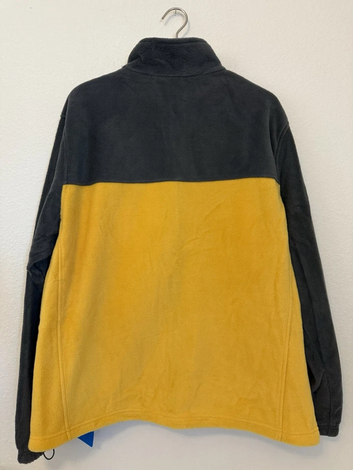 Chaqueta polar Columbia Granite Mountain XL NUEVA CON ETIQUETAS gris amarillo cremallera completa para hombre’s Foto 3 de 4