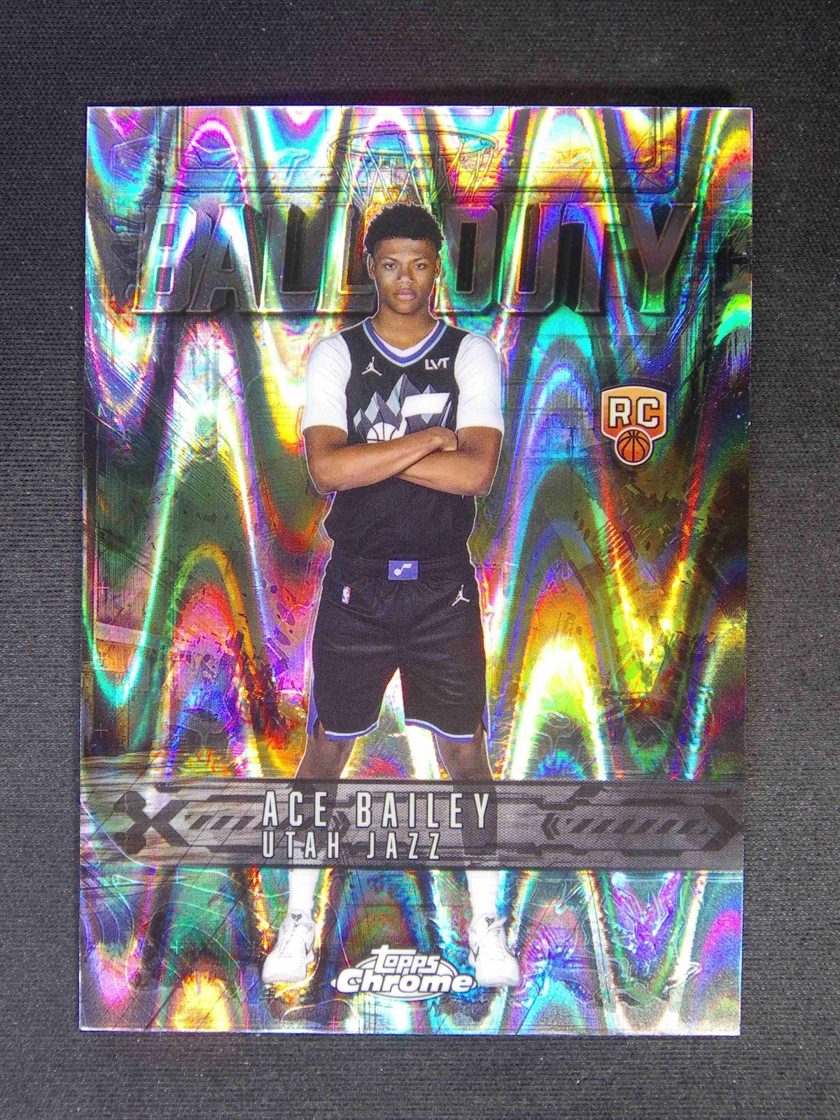 2025-26 Topps Chrome Ace Bailey #24 RC Rookie Ball Of Duty Raywave Refractor