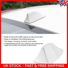 Universal White Car SUV Shark Fin Roof Antenna Aerial Arials FM/AM Radio Signal