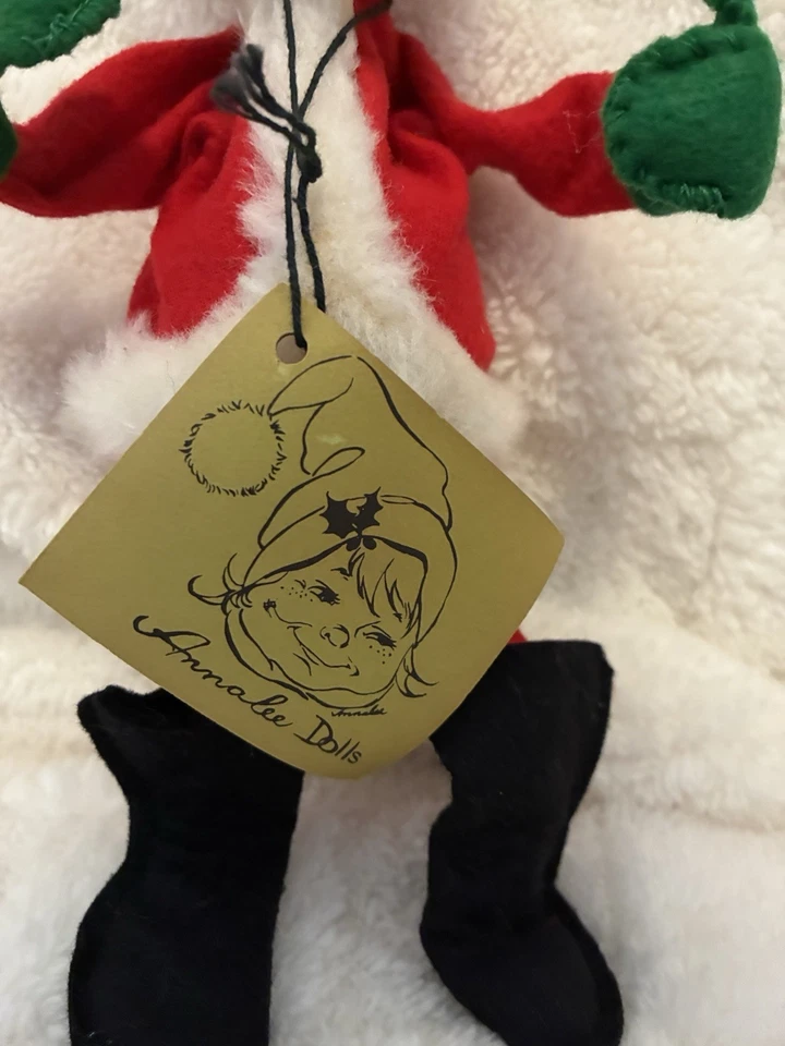 Muñeca de Navidad Annalee Mobilitee Papá Noel, Flexible, De Colección 1963 EE. UU. Foto 3 de 4