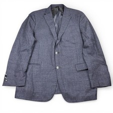 Hickey Freeman Weightless Blazer Sport Coat Mens 46 Long Blue Wool Silk Zelander