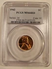1942-P PCGS MS 66 RD LINCOLN WHEAT CENT PENNY CERTIFIED! 85 YEAR OLD COIN!