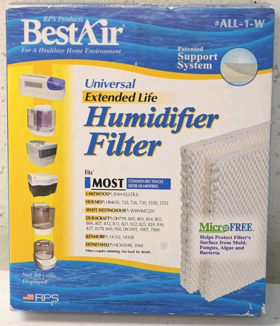 Universal Fit Extended Life Filter Rectangle W/ Template