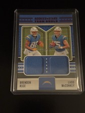 Ladd McConkey, Brenden Rice 2025 Rookies & Stars Team Duals Jersey Patches /399