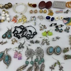 Lot 45 Vintage Now EARRINGS Pierced Ear Rhinestone Enamel Costume Jewelry