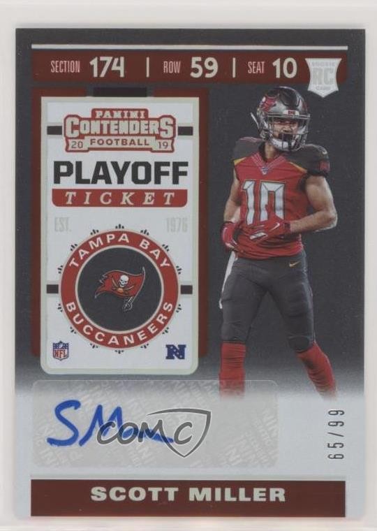 2019 Panini Contenders Playoff Ticket 65/99 Scott Miller Rookie Auto RC 08dy