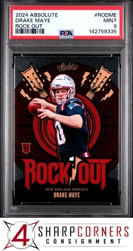 2024 PANINI ABSOLUTE ROCK OUT #RODME DRAKE MAYE RC PSA 9
