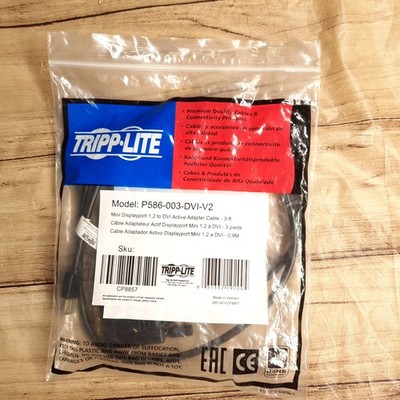 Tripp Lite Mini DisplayPort 1.2 to DVI Active Adapter Cable 3 ft P586-003-DVI-V2