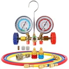 Manifold Gauge Set Durable PVC Brass Construction with Hanging Hook for Automoti
