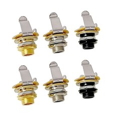 5pcs Premium Basses Guitar Jacks Nut 6.35mm Audios Interface Stabilizer