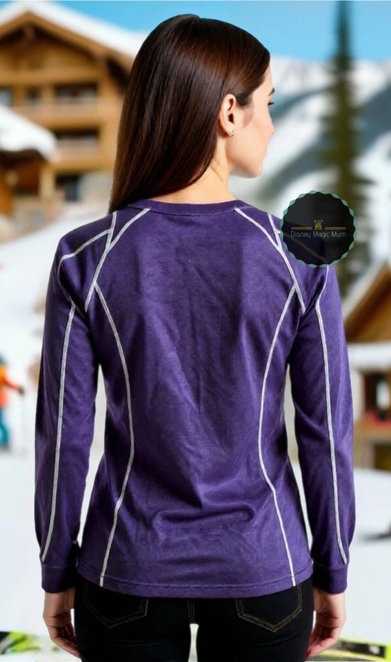 Helly Hansen Lifa Merino Wool Long Sleeve Crew Purple Ski Women XS - Image 2 of 4