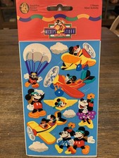 Vintage Sandylion Stickers Mickey Mouse Airplane Minnie 2 Sheets New Pack