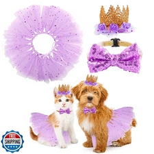 BINGPET Doggy Tutu Skirt Dog Cat Birthday Party Supplies,Cat Dogs Wedding Dre