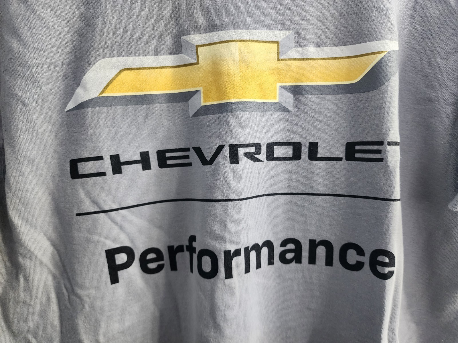 Gildan Chevrolet Performance Logo Grey T-Shirt Car Shirt Size Large
