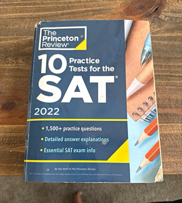 The Princeton Review 10 Practice Tests for the SAT 2022 Study Guide Paperback