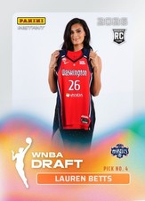 Lauren Betts 2026 Panini Instant WNBA Draft Night #2  RC Mystics Presale