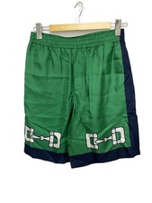 GUCCI GUCCI Shorts 46 Silk GRN Horsebit Print Silk Shorts
