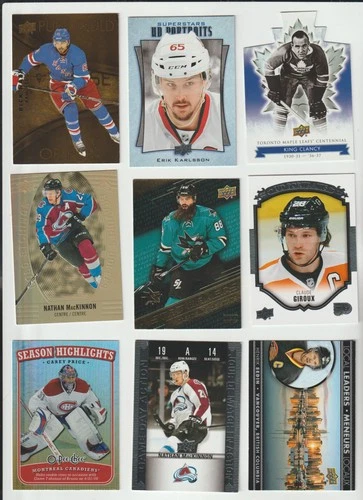 32 INSERTS ASSORTED BRANDS & YEAR KARLSSON MACKINNON GIROUX++++NRMT