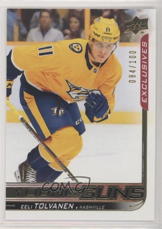 2018 Upper Deck Young Guns UD Exclusives /100 Eeli Tolvanen #217 Rookie RC 0d40