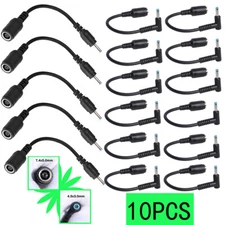 10pc 7.4mm 5.0mm To 4.5mm 3.0mm For HP DC Power Charger Converter Adapter Cable