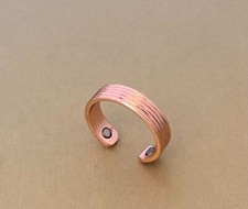 Solid Pure Copper Magnetic Ring Men Women Arthritis Adjustable Ring Attractive