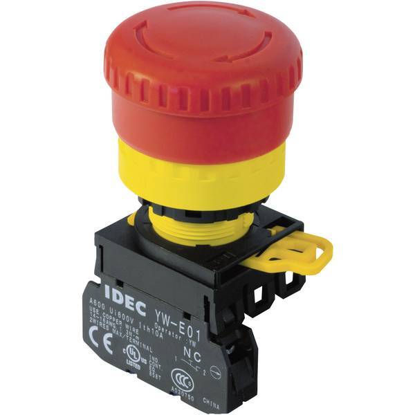 Idec yw1b v4e01r interruttore di arresto emergenza 240 v/ac 6 a 1 nc pz