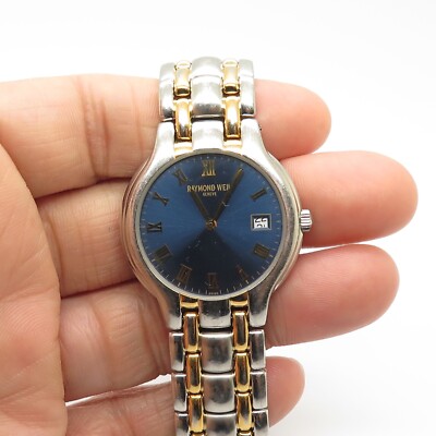 Raymond Weil Genève 26MM Blue Dial Two-Tone Women's Watch | eBay