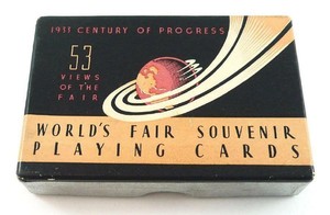 Vintage-1933-Century-of-Progress-World-039-s-Fair-Chicago-IL-Souvenir-Playing-Cards