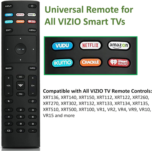 Universal XRT136 Remote Control Works for All Vizio Smart TV D24F-F1 D43F-F1 D50 - Picture 2 of 12