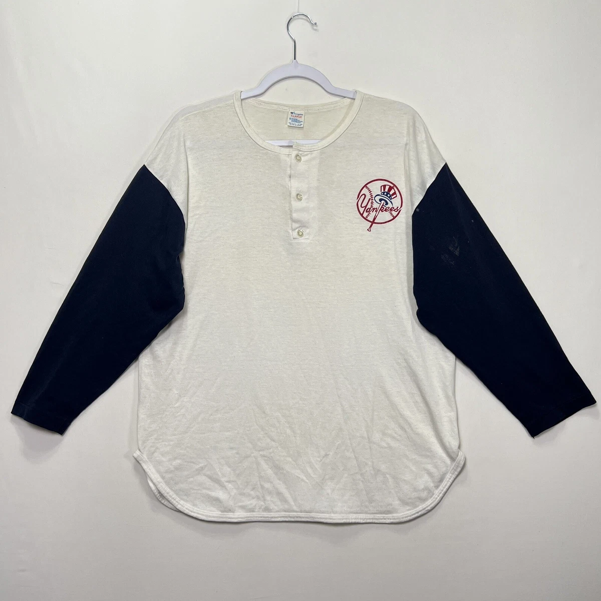 Champion Cotton Blend 3/4 Sleeve Vintage T-Shirts for Men for sale 