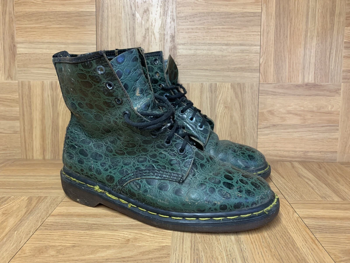 RARE Dr Martens Reptile Amphibian Skin Pascal Boots Sz 8US Made
