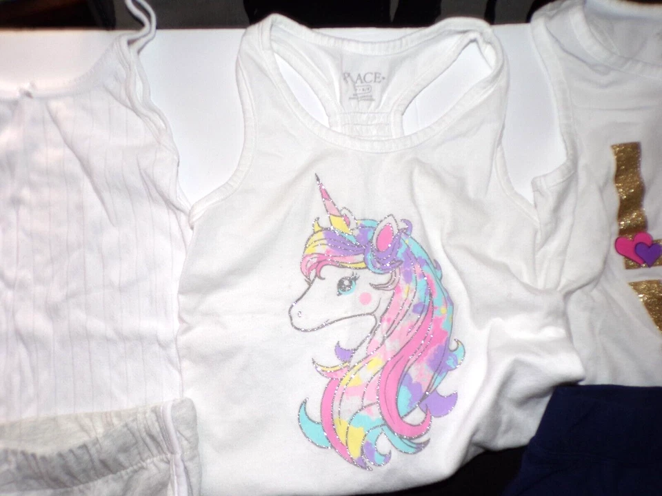 6ct NIÑA 5/6 3 Plazas Tanques y Skorts Azul, Pantalones Cortos Negros y Marfil OshKosh Shorts R1 Foto 3 de 4